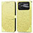 Coque Portefeuille Motif Fantaisie Livre Cuir Etui Clapet S04D pour Xiaomi Poco C40 Jaune