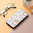 Coque Portefeuille Motif Fantaisie Livre Cuir Etui Clapet S04D pour Xiaomi Poco C55 Blanc