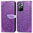 Coque Portefeuille Motif Fantaisie Livre Cuir Etui Clapet S04D pour Xiaomi Poco M4 Pro 5G Violet