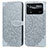 Coque Portefeuille Motif Fantaisie Livre Cuir Etui Clapet S04D pour Xiaomi Poco X4 Pro 5G Gris