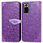 Coque Portefeuille Motif Fantaisie Livre Cuir Etui Clapet S04D pour Xiaomi Redmi Note 10 Pro 4G Violet