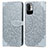 Coque Portefeuille Motif Fantaisie Livre Cuir Etui Clapet S04D pour Xiaomi Redmi Note 10T 5G Gris