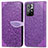 Coque Portefeuille Motif Fantaisie Livre Cuir Etui Clapet S04D pour Xiaomi Redmi Note 11 5G Violet