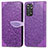 Coque Portefeuille Motif Fantaisie Livre Cuir Etui Clapet S04D pour Xiaomi Redmi Note 11S 4G Violet