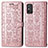 Coque Portefeuille Motif Fantaisie Livre Cuir Etui Clapet S05D pour Huawei Honor X10 Max 5G Or Rose