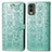 Coque Portefeuille Motif Fantaisie Livre Cuir Etui Clapet S05D pour Nokia C210 Vert