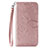 Coque Portefeuille Motif Fantaisie Livre Cuir Etui Clapet S05D pour Samsung Galaxy A11 Or Rose