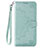 Coque Portefeuille Motif Fantaisie Livre Cuir Etui Clapet S05D pour Samsung Galaxy M11 Vert