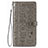 Coque Portefeuille Motif Fantaisie Livre Cuir Etui Clapet S05D pour Samsung Galaxy S21 5G Gris