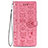 Coque Portefeuille Motif Fantaisie Livre Cuir Etui Clapet S05D pour Samsung Galaxy S21 5G Or Rose