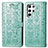 Coque Portefeuille Motif Fantaisie Livre Cuir Etui Clapet S05D pour Samsung Galaxy S21 Ultra 5G Vert