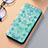 Coque Portefeuille Motif Fantaisie Livre Cuir Etui Clapet S06D pour Samsung Galaxy S21 5G Vert