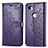 Coque Portefeuille Motif Fantaisie Livre Cuir Etui Clapet S07D pour Google Pixel 3a XL Violet