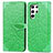 Coque Portefeuille Motif Fantaisie Livre Cuir Etui Clapet S07D pour Samsung Galaxy S21 Ultra 5G Vert