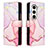 Coque Portefeuille Motif Fantaisie Livre Cuir Etui Clapet Y01B pour Samsung Galaxy Z Fold5 5G Rose