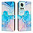 Coque Portefeuille Motif Fantaisie Livre Cuir Etui Clapet Y01X pour OnePlus 10R 5G Bleu Ciel