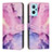 Coque Portefeuille Motif Fantaisie Livre Cuir Etui Clapet Y01X pour Realme 10T 5G Violet