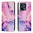 Coque Portefeuille Motif Fantaisie Livre Cuir Etui Clapet Y01X pour Realme C53 Violet