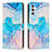 Coque Portefeuille Motif Fantaisie Livre Cuir Etui Clapet Y01X pour Samsung Galaxy A13 5G Bleu Ciel