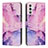 Coque Portefeuille Motif Fantaisie Livre Cuir Etui Clapet Y01X pour Samsung Galaxy A13 5G Violet