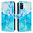 Coque Portefeuille Motif Fantaisie Livre Cuir Etui Clapet Y01X pour Samsung Galaxy F02S SM-E025F Bleu
