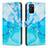 Coque Portefeuille Motif Fantaisie Livre Cuir Etui Clapet Y01X pour Samsung Galaxy M02s Bleu