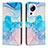 Coque Portefeuille Motif Fantaisie Livre Cuir Etui Clapet Y01X pour Xiaomi Mi 12 Lite NE 5G Bleu Ciel