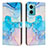 Coque Portefeuille Motif Fantaisie Livre Cuir Etui Clapet Y01X pour Xiaomi Redmi 10 Prime Plus 5G Bleu Ciel