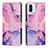 Coque Portefeuille Motif Fantaisie Livre Cuir Etui Clapet Y01X pour Xiaomi Redmi A1 Violet