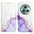 Coque Portefeuille Motif Fantaisie Livre Cuir Etui Clapet Y02B pour Huawei Honor Magic5 Pro 5G Violet