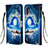 Coque Portefeuille Motif Fantaisie Livre Cuir Etui Clapet Y02B pour Samsung Galaxy A01 SM-A015 Bleu