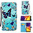 Coque Portefeuille Motif Fantaisie Livre Cuir Etui Clapet Y02B pour Samsung Galaxy A05s Bleu Ciel