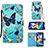 Coque Portefeuille Motif Fantaisie Livre Cuir Etui Clapet Y02B pour Samsung Galaxy A11 Bleu Ciel