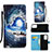 Coque Portefeuille Motif Fantaisie Livre Cuir Etui Clapet Y02B pour Samsung Galaxy A13 4G Petit