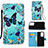 Coque Portefeuille Motif Fantaisie Livre Cuir Etui Clapet Y02B pour Samsung Galaxy A33 5G Bleu Ciel