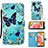 Coque Portefeuille Motif Fantaisie Livre Cuir Etui Clapet Y02B pour Samsung Galaxy A42 5G Bleu Ciel