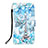 Coque Portefeuille Motif Fantaisie Livre Cuir Etui Clapet Y02B pour Samsung Galaxy A73 5G Bleu Clair