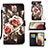 Coque Portefeuille Motif Fantaisie Livre Cuir Etui Clapet Y02B pour Samsung Galaxy F12 Noir