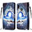 Coque Portefeuille Motif Fantaisie Livre Cuir Etui Clapet Y02B pour Samsung Galaxy M01s Bleu Royal