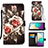 Coque Portefeuille Motif Fantaisie Livre Cuir Etui Clapet Y02B pour Samsung Galaxy M02 Noir