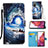 Coque Portefeuille Motif Fantaisie Livre Cuir Etui Clapet Y02B pour Samsung Galaxy S20 FE (2022) 5G Bleu Royal