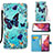 Coque Portefeuille Motif Fantaisie Livre Cuir Etui Clapet Y02B pour Samsung Galaxy S20 FE 4G Bleu Ciel