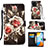 Coque Portefeuille Motif Fantaisie Livre Cuir Etui Clapet Y02B pour Xiaomi Redmi 10 Power Petit