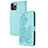 Coque Portefeuille Motif Fantaisie Livre Cuir Etui Clapet Y02X pour Apple iPhone 13 Pro Max Bleu Ciel