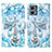 Coque Portefeuille Motif Fantaisie Livre Cuir Etui Clapet Y03B pour Motorola Moto G 5G (2023) Bleu Clair