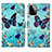 Coque Portefeuille Motif Fantaisie Livre Cuir Etui Clapet Y03B pour Motorola Moto G Power 5G (2023) Cyan