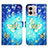 Coque Portefeuille Motif Fantaisie Livre Cuir Etui Clapet Y03B pour Motorola Moto G Stylus (2023) 4G Bleu