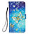 Coque Portefeuille Motif Fantaisie Livre Cuir Etui Clapet Y03B pour Samsung Galaxy A01 SM-A015 Bleu Ciel