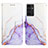 Coque Portefeuille Motif Fantaisie Livre Cuir Etui Clapet Y03B pour Samsung Galaxy A04s Violet Clair