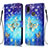 Coque Portefeuille Motif Fantaisie Livre Cuir Etui Clapet Y03B pour Samsung Galaxy A10s Bleu Ciel